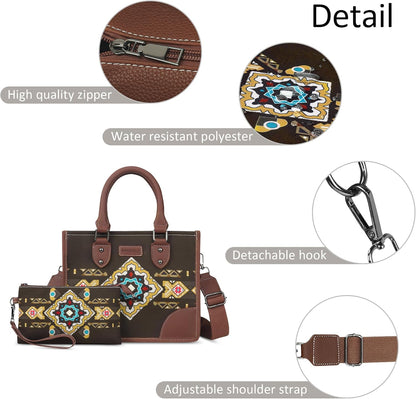 Sac À Main Pour Femme Occasionnel Sac À Main Poignée Supérieure Magnifiquement Motifs Imprimés Sac Fourre Tout Voyage Shopping Travail Sac Fourre Tout Toile Noir